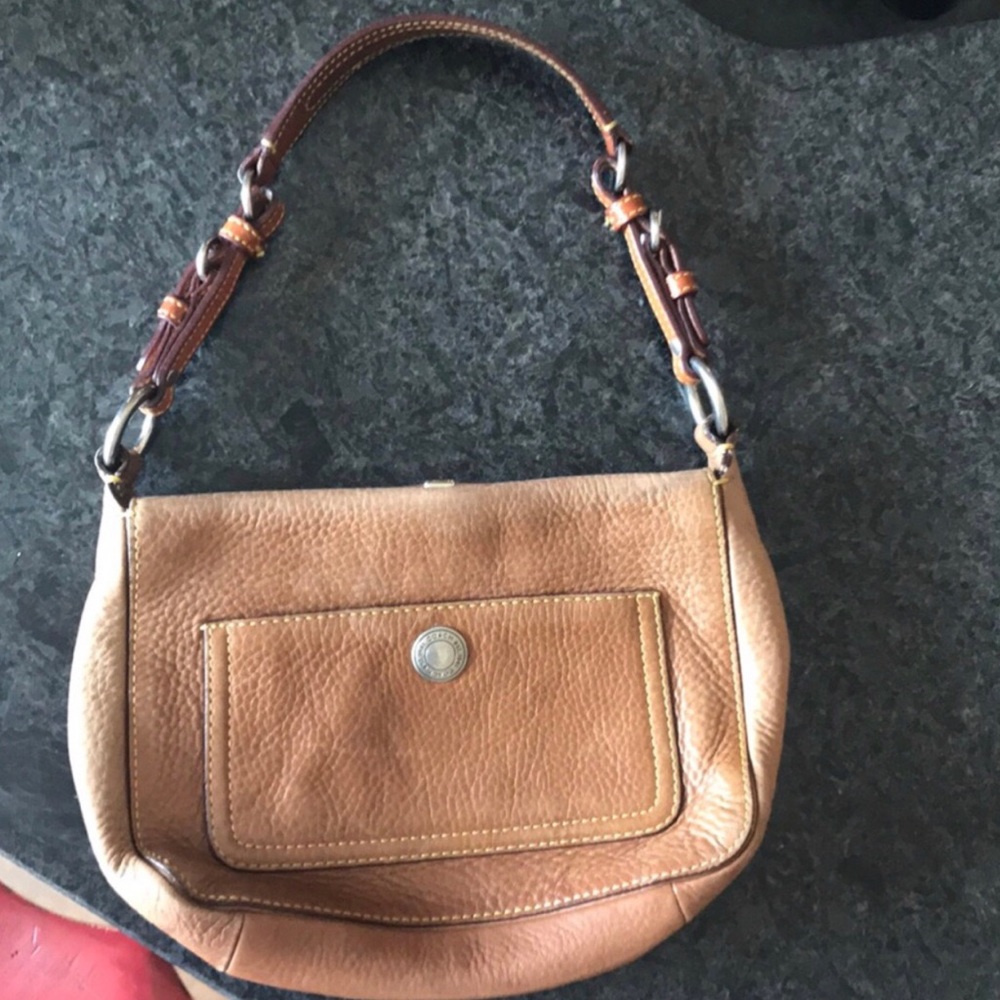 Tan Coach leather purse